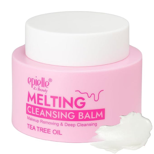 Epielle Melting Cleansing Balm (1.05oz) Gentle Makeup Remover & Deep Cleanser for All Skin Types, Hydrating Formula, Travel Friendly Size, Spa Gifts for Women