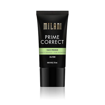 Milani Prime Correct Face Primer - Corrects Redness + Pore-Minimizing (0.85 Fl. Oz.) Vegan, Cruelty-Free Face Makeup Primer to Color Correct Skin & Reduce Appearance of Pores