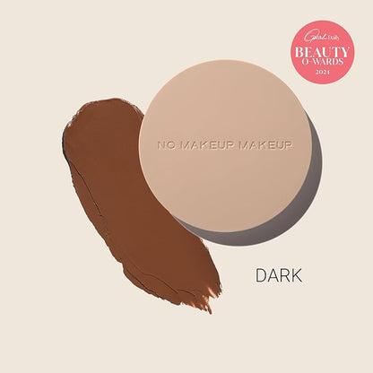 Foundation by No Makeup Makeup | Conceal & Correct with Long-Lasting, Buildable Formula & Lightweight Soft Finish | Cruelty-Free, Vegan, Fragrance-Free | Dark