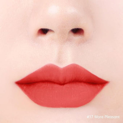 BBIA Last Velvet Lip Tint - Soft & Creamy Matte Finish Lip Stain, Blur Effect with Velvety Texture, Long-Lasting, High Pigment, Lightweight, Non-Drying, Korean Lip Makeup (17 MORE PLEASANT)