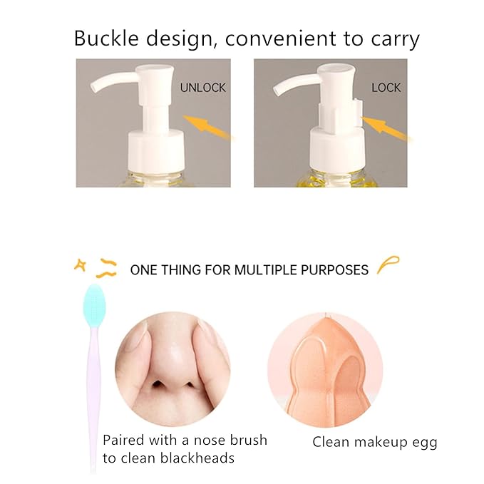 Cleansing Oil for Face Travel Home Use Cleansing Oil Makeup Blackhead Remover Gentle Pore Deep Cleaning for All Skin Types