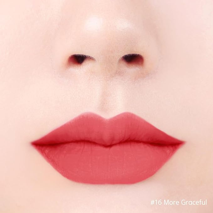 BBIA Last Velvet Lip Tint - Soft & Creamy Matte Finish Lip Stain, Blur Effect with Velvety Texture, Long-Lasting, High Pigment, Lightweight, Non-Drying, Korean Lip Makeup (16 MORE GRACEFUL)