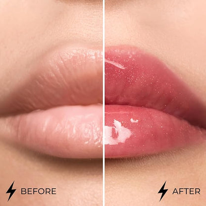 Dazzle Glow Crystal Clear Lip Gloss - Hydrating Lip Gloss - Non Sticky Lip Gloss - Colored Lip Gloss - Lip Gloss Color - Mini Lip Gloss - Moisturizing Lip Gloss - №403 Fancy