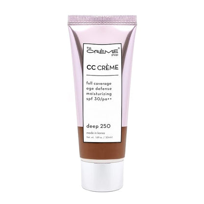 The Creme Shop Color-Adapting Makeup Infused with Kokum Butter, Grapeseed Oil, Cica, Vitamin C, and Aloe Leaf Extract - Full Coverage, Hydrating, SPF 30 - Inclusivity in Every Shade – DEEP 250