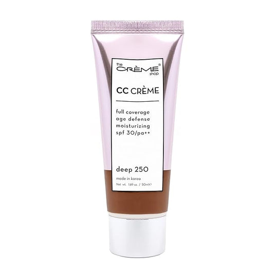 The Creme Shop Color-Adapting Makeup Infused with Kokum Butter, Grapeseed Oil, Cica, Vitamin C, and Aloe Leaf Extract - Full Coverage, Hydrating, SPF 30 - Inclusivity in Every Shade – DEEP 250