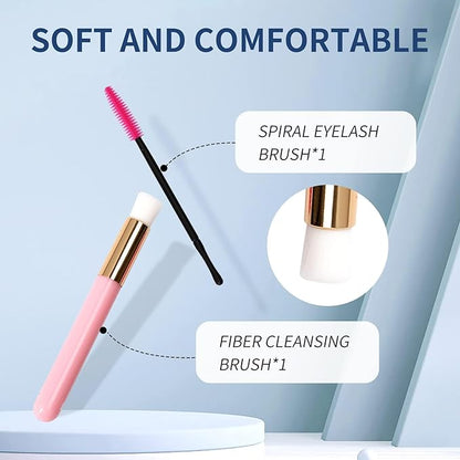 Wendy Lash Shampoo Kit for Cleaning: for Home and Salon Use, 60ML Mild, Natural Formula, with Brushes, SL-HS
