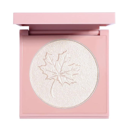 Highlighter Makeup Palette Highlighter Powder Glossy Glitter Highlight Makeup Palette come with mirror -Whtie Champagne