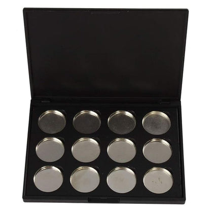 Empty Magnetic Eyeshadow Palette, Make Up Container Pallet for Empty Magnetic Cosmetics Makeup Eyeshadow Eye Shadow Aluminum Palette Pans Case,Black