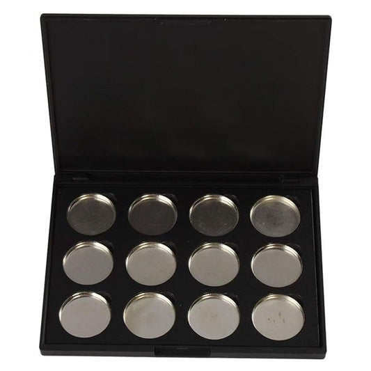 Empty Magnetic Eyeshadow Palette, Make Up Container Pallet for Empty Magnetic Cosmetics Makeup Eyeshadow Eye Shadow Aluminum Palette Pans Case,Black