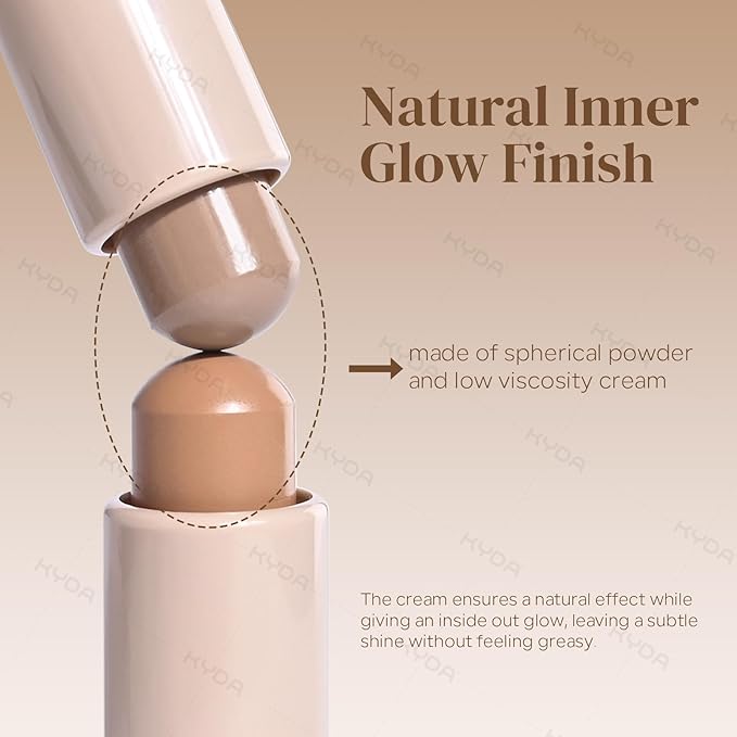 KYDA Cool Toned Contour Stick, Natural Matte Cream Contour, Lightweight Non-Clumping Face Shaping Makeup, Blendable Smooth Matte Bronzer Stick, Buildable Coverage, Portable Travel Size, 01 COLD