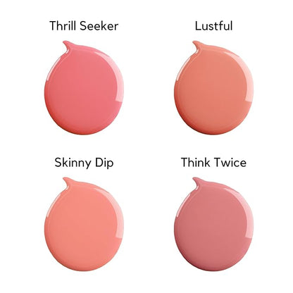 W7 Cheeky Dip Liquid Blusher - Pigmented Colour For Cheek Makeup - Satin Matte Finish - Think Twice (Pink)