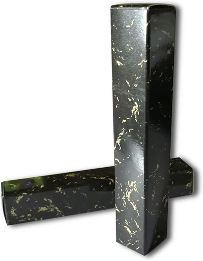 50 Pcs Empty Lip Gloss Boxes 12x2x2cm Mascara Wand Tube Packaging Black Marbling Long Lipgloss Paper Case Lip Balm Glaze Gift Organizer Foldable DIY Make-up Sample Wrapping Storage