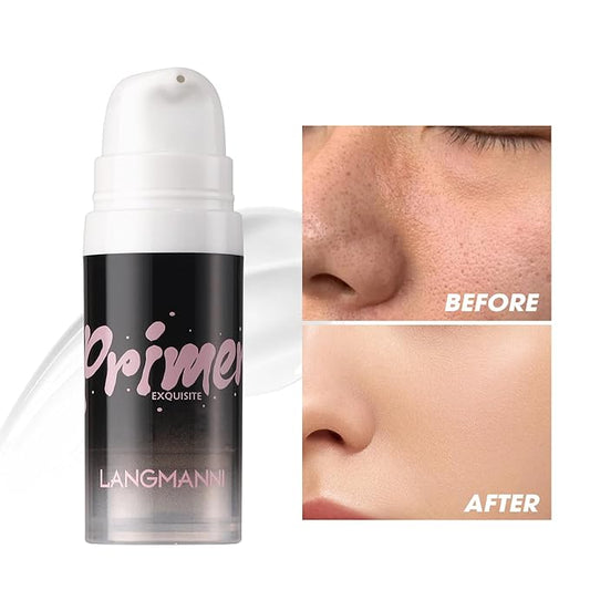 LANGMANNI Matte Grip Face Primer - Transparent Hydrating Primer, Unique Smooth Gel-Based Formula For Longlasting Perfection Face Makeup (0.33 Fl Oz, 2 Pack)