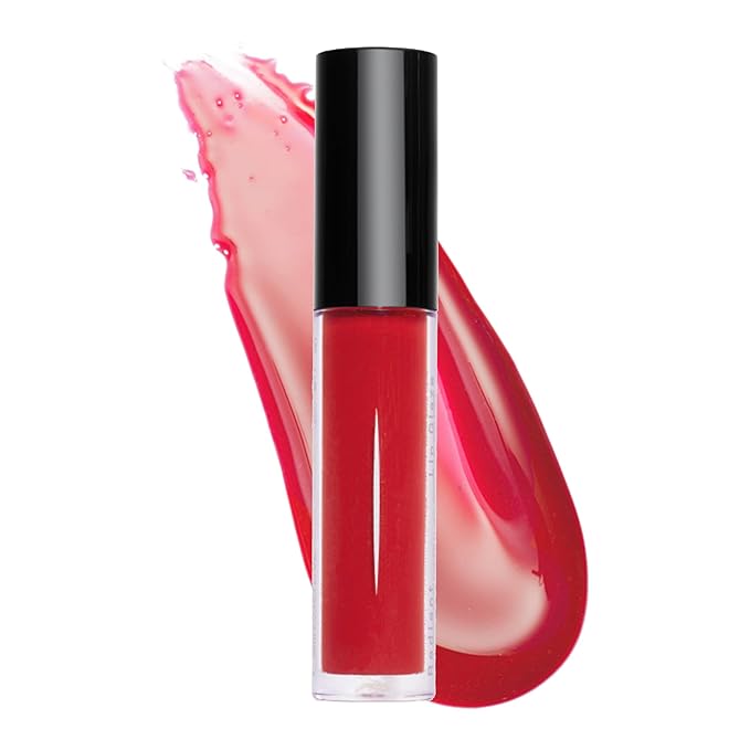 Radiant Professional Lip Glaze (15 Shades) - Ultra-Glossy, Moisturizing & Long-Lasting Hydration - High Shine Finish - Vegan Lip Glaze for Soft, Nourished Lips - Non-Sticky - (12- FLAME)