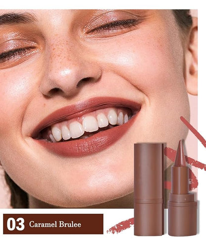 Gradient Lip Liner Matte Crayon Lipstick Set, Flawless Contour and Gradual Ombre Effect Lip Pencil High Pigmented Smudge Proof Waterproof Easy to Use Cone Tip (01#+02#+03#)