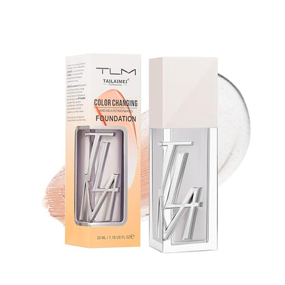 Foundation Makeup, Colour Changing Foundation, Moisturises Skin,Creates a Natural, Flawless Makeup, Waterproof and Sweatproof, Suitable for Many Skin Tones, 35ml
