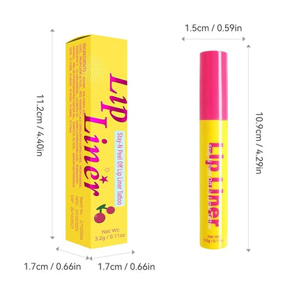 Peel off Lip Liner Stay, Matte Magic Tattoo Lip Liner Tint Long Lasting Lip Gloss Transfer Proof Lipsticks, Nonstick Cup Tear-Off Peel off Lip Glaze Makeup for Women Girls, 05 Strawberry