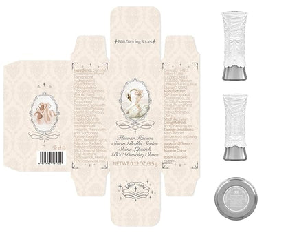 Flower Knows Swan Ballet Shine Lipstick,Hydrating Solid Lip Gloss,Moisturizing Red Tinted Lip Balm-Long Lasting Lip Gloss in Balm for Girls&Women,Vegan & Cruelty-Free(B08 Dancing Shoes)