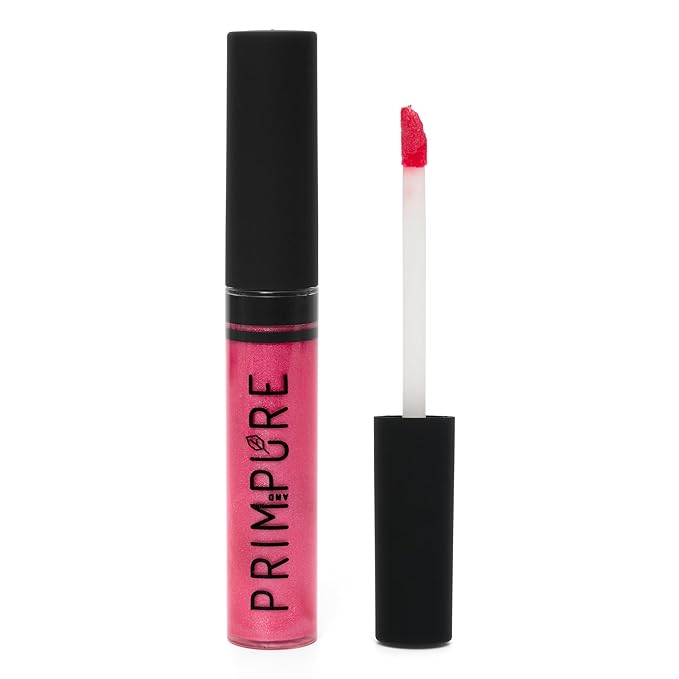 Prim and Pure Natural Mineral Lip Gloss for Women and Teens - Longwear Cruelty Free - Highly Pigmented, Hydrating, and Moisturizing Formula - Made in USA (MINT PINK) Mint Flavor
