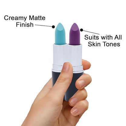 Matte Bullet Long Wear Lipstick - Vegan and Cruelty-Free - Smudge and Waterproof Matte Lipstick with Moisturizing Formula - All Day Comfort - (Aqua Bloom #21)
