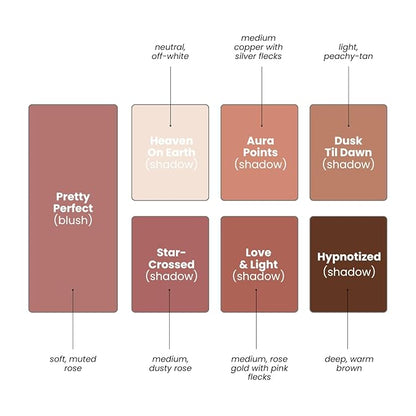 Half Caked Duality I Eye and Cheek Palette - 6 Buttery Soft Neutral Mattes and Shimmer Eyeshadows and 1 Primer-Infused Pressed Powder Blush, 8.2g
