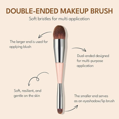 Cream Blush For Cheeks and Eye, Shimmer Eye Shadow Palette Pigmented Pink Blush Make Up Sets #001 Withered Rose