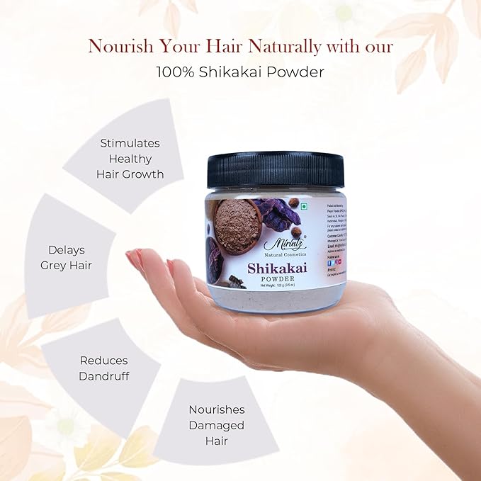 100% Natural Shikakai Powder | (3.5 Oz) Pure Shikakai Powder for Hair care -Cleansing & Conditioning | Hair Pack for Hair Growth | Herbal Shikakai Powder DIY Ayurvedic Hair Mask