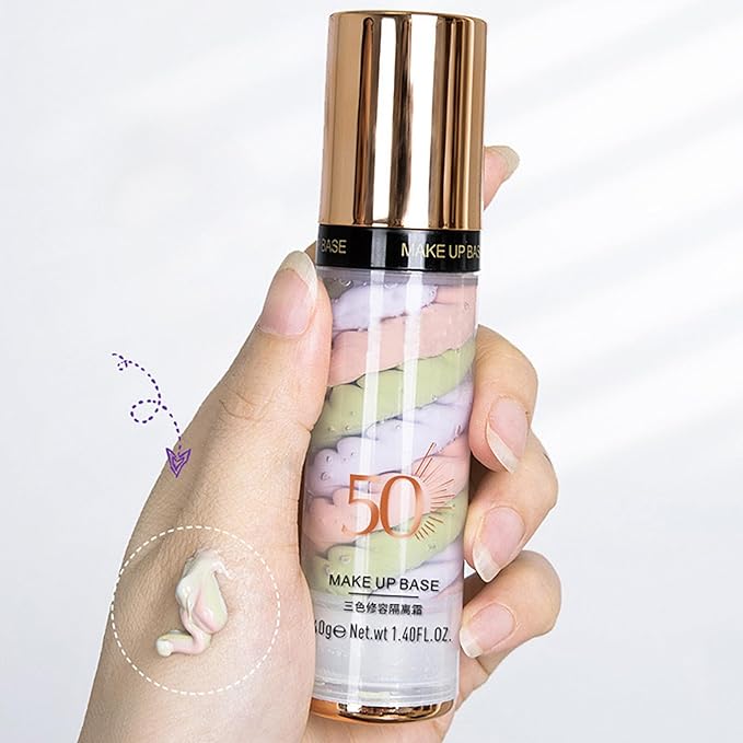 Skynest 2pcs Pore Primer, Color Correcting Facial Serum, Face Makeup Primer Base,Isolation Cream,Invisible Pore,Oil Control, Brightening Moisturizing Essence Concealer Foundation