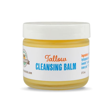 Grassfed Beauty - Tallow Cleansing Balm, All-Natural Make Up Remover Balm, Handcrafted Cleansing Balm Make Up Remover, Safe for All Skin Types, 2 oz
