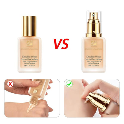 Foundation Pump, Makeup Pump Compatible with Estee Lauder Double Wear Foundation (2 Pack, Gold)