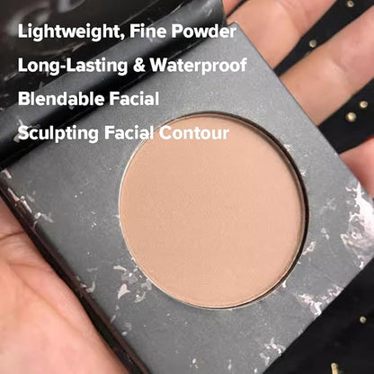 Matte Grey Contour Palette with Included Makeup Brush - Cool Toned, Ultra-Blendable, Face Sculpting Makeup for Light Skin Tones