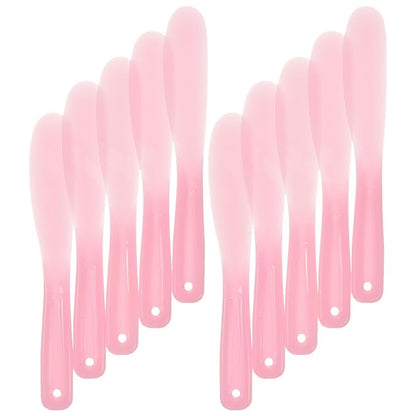 Facial Cream Spatula 10Pcs Mini Cosmetic Spatulas, Silicone Cosmetic Spatula, Mini Cosmetic Skincare Spatula Spoon for Cream, Lotions, Moisturizers Makeup Scoop