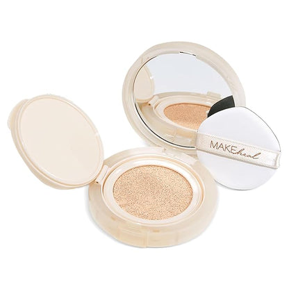 [Makeheal] 1.P.L Cushion with SPF 40 PA++, Conceal Blemishes and Reduce Redness, A Full and All-Day Wear Coverage with a Lightweight Formula & Semi Matte Finish, Korean Beauty & Skincare (19N - Purity)