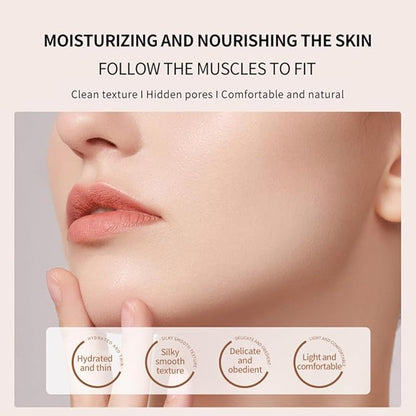 LAMUSELAND Full Coverage Foundation, 3 Shades Matte Oil Control Moisturizing Buildable Liquid Foundation Concealer Face Makeup for All Skin (Ivory White, M)