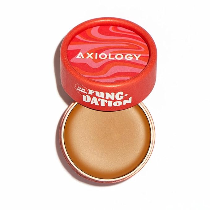 Axiology Fungdation Mushroom Foundation Face Makeup Creamy Wrinkle Defying Minimize Fine Lines Infused with Reishi Deep Hydration Natural Youthful Look Light to Medium Coverage 11.3g (Shade 11)