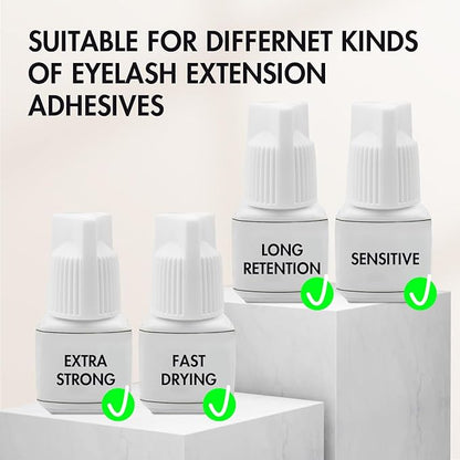 Lash Remover for Lash Extensions 10g No Burn Cream Remover With Micro Cotton Swabs and Eye Pad Sticker Professional Eyelash Extensions Lash Tech Salon Supplies