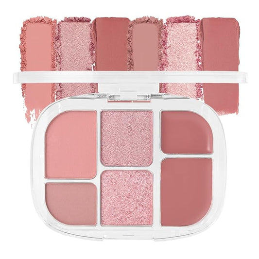 All-in-One Makeup Palette – High Pigment Contour, Blush & Eyeshadow – Matte & Shimmer Finishes – Long-Lasting, Blendable & Lightweight – Professional & Daily Makeup Kit (02#, (Pack of 1))