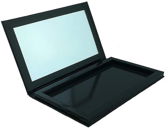 Large Empty Makeup Palette with Mirror and 20 Metal Stickers for Customizing Eyeshadows, Highlighters, and Blushes