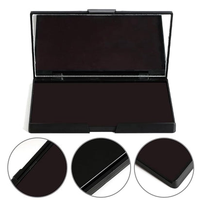 VANANA DIY Magnetic Palette with Mirror, for Eyeshadow Lipstick Powder Highlighter Storage, with 12 Pieces of Round Metal Pans (Black - With Mirror, 15x10cm - With 15pcs Square Pans)