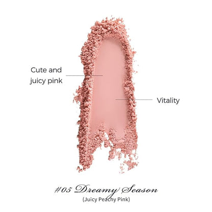 Flower Knows Swan Ballet Embossed Blush 05 Dreamy Season+Butterfly Cloud Collar Angled Powder Brush Pearly Moonlight