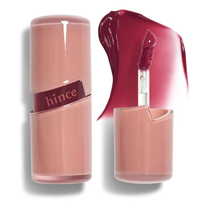 HINCE Raw Glow Gel Tint - Glossy Dewy Lip Tint, Non-Sticky & Long Wearing Lip Gloss for Natural Glass Glow, Moisturizing Liquid Lipstick, Vegan, 0.13 fl.oz. (CHILL, 07)