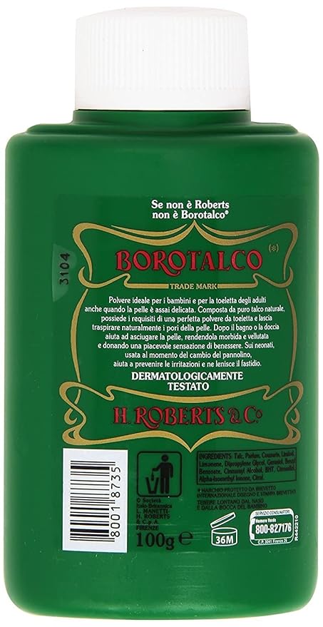 Roberts Borotalco Powder - The best Talcum Powder ever - 100 gram travel size