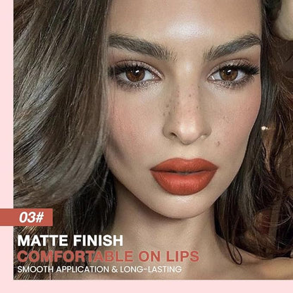 Kaely Matte Velvet Lip Liner Pencils Retractable for Shaping & Sculpting Lips, Orange Lip Pencils for Women Long Lasting Waterproof Rich Lip Colors Liner Crayon Lipstick delineador de labios 03