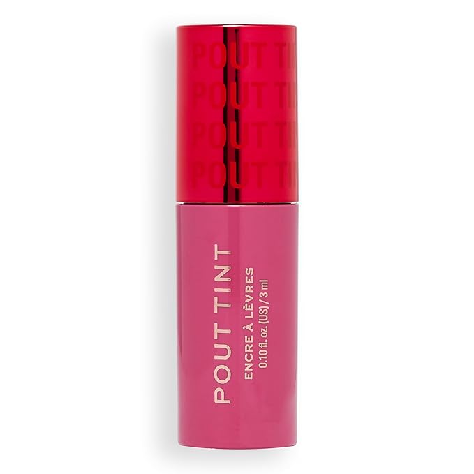 Makeup Revolution, Pout Tint Lip Gloss, Lightweight & Buildable Formula, Gloss to Stain Finish, Mad About Mauve, 0.1 Fl.Oz.