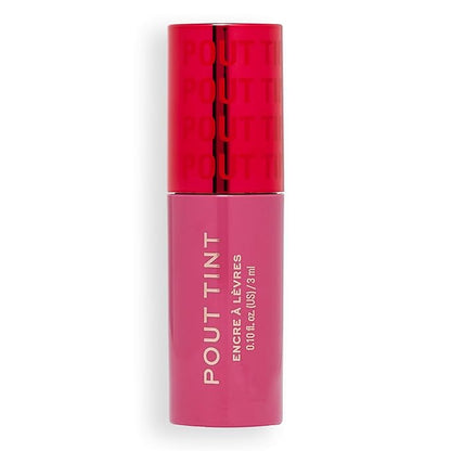 Makeup Revolution, Pout Tint Lip Gloss, Lightweight & Buildable Formula, Gloss to Stain Finish, Mad About Mauve, 0.1 Fl.Oz.