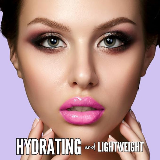 Mynena Hot Pink High Shine Stay Glossy Lip Gloss | Non-Sticky Lightweight Hydrating Formula | Vegan Cruelty-Free Paraben-Free | Lipstick Topper & Moisturizing Gloss | Barbra
