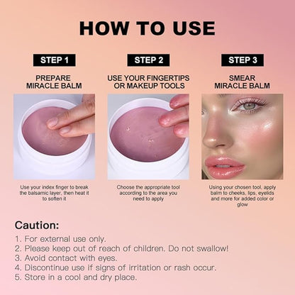 Multi Glow Balm - Hydrating, Lightweight, and Blendable Creamy Blush for Cheeks, Lips, and Eyes, Radiant Skin Finish (#2 Earth Rose, 1Pc)