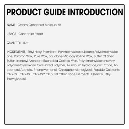 Full Coverage Cream Concealer Kit with Brush - Hydrating Waterproof Under-Eye Concealer for Concealing Dark Circles, Acne, Blemishes, Pores, and Spots (#07)