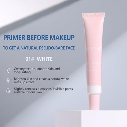 UCANBE Brightening Face Primer: Smooth Lightweight Skin Primer - Facial Makeup Long-lasting Prime - Fills in Pores & Fine Lines（White，1.06 Oz）