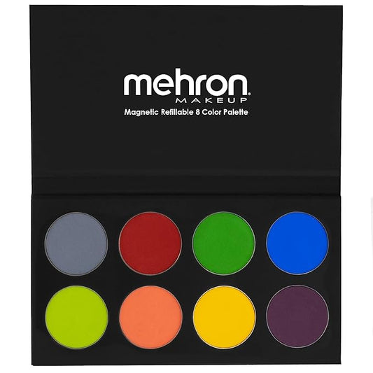 Mehron Makeup Paradise Makeup AQ 8 Color Tropical Palette | Magnetic Refillable Body Paint & Face Paint Palette | Professional & Water Activated | Costumes, SFX, Halloween, & Cosplay